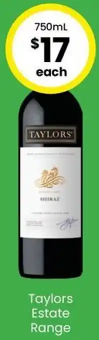 The Bottle O Taylors Estate Range 750ml offer