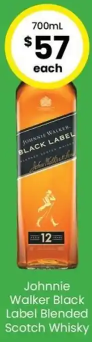 The Bottle O Johnnie Walker Black Label Blended Scotch Whisky 700ml offer