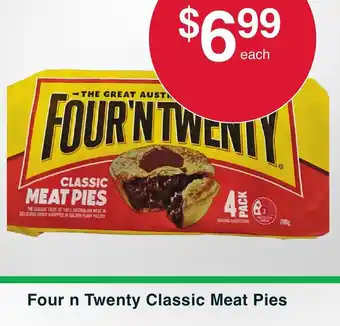 Australian Butchers Four n Twenty Classic Meat Pies offer