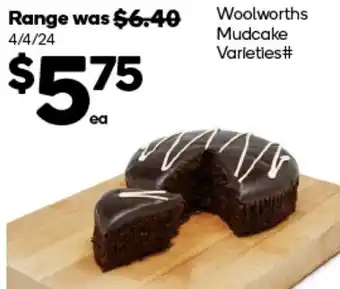 Woolworths Woolworths Mudcake offer