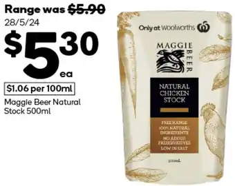 Woolworths Maggie Beer Natural Stock 500ml offer