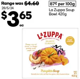 Woolworths La Zuppa Soup Bowl 420g offer
