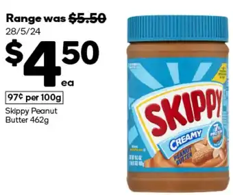 Woolworths Skippy Peanut Butter 462g offer