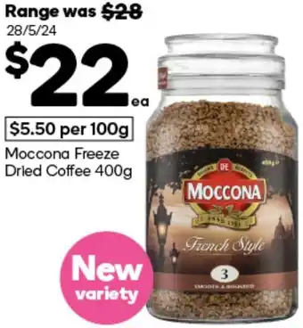 Woolworths Moccona Freeze Dried Coffee 400g offer