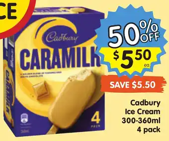 Spar Cadbury Ice Cream 300-360ml 4 pack offer