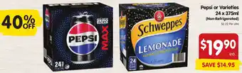 Spar Pepsi or Varieties 24 x 375ml offer