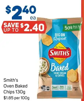 Foodland Smith's Oven Baked Chips 130g offer