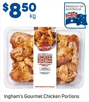 Foodland Ingham's Gourmet Chicken Portions per kg` offer