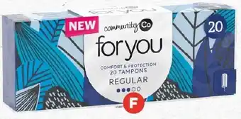 Foodland Community Co For U Regular Tampons 20 Pack offer