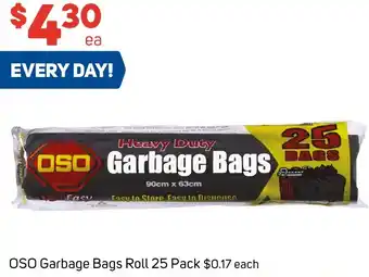 Foodland OSO Garbage Bags Roll 25 Pack offer