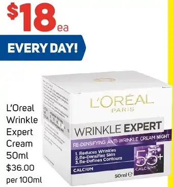 Foodland L'Oreal Wrinkle Expert Cream 50ml offer