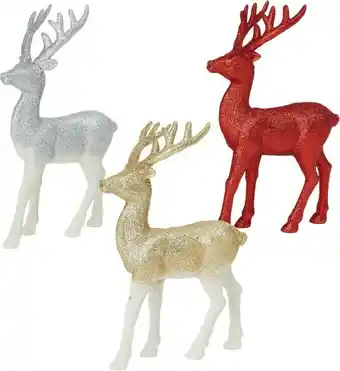 BIG W Assorted Christmas Small Glitter Reindeers offer