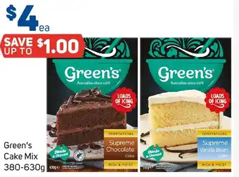Foodland Green's Cake Mix 630g offer