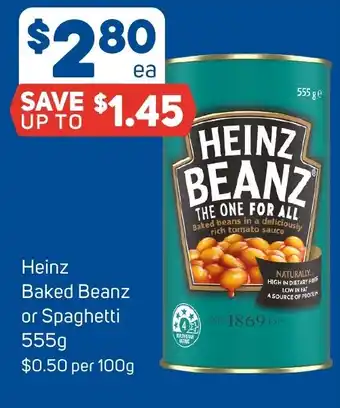 Foodland Heinz Baked Beanz or Spaghetti 555g offer