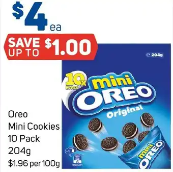 Foodland OREO Mini Cookies 10 Pack 204g offer