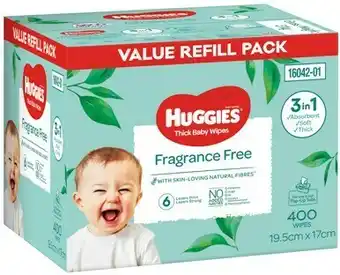 BIG W Huggies 400-Pack Wipes - Fragrance Free offer