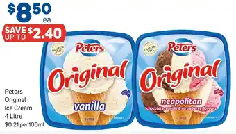 Foodland Peters Original Ice Cream 4 Litre offer