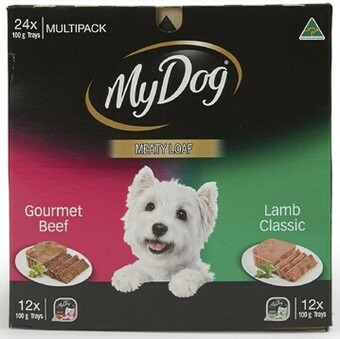 BIG W My Dog 24-Pack Tinned Dog Food Varieties 100g offer