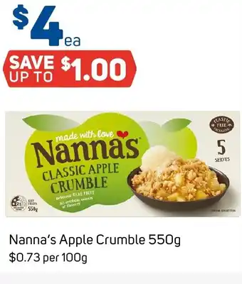 Foodland Nanna's Apple Crumble 550g offer