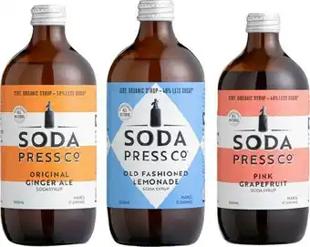 BIG W Soda Press Co. Assorted Syrups 500ml offer