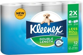 BIG W Kleenex 12-Pack Double Length Roll offer