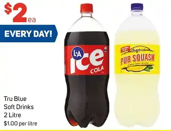 Foodland Tru Blue Soft Drinks 2 Litre offer