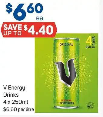 Foodland V Energy Drinks offer