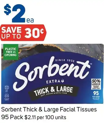 Foodland Sorbent Thick & Large Facial Tissues offer