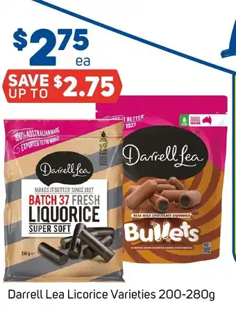 Foodland Darrell Lea Licorice Varieties 280g offer