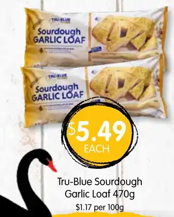 Tru-Blue Sourdough Garlic Loaf 470g