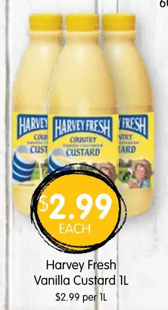 Spudshed Harvey Fresh Vanilla Custard IL offer