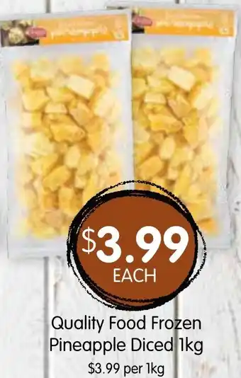 Spudshed Quality Food Frozen Pineapple Diced 1kg offer