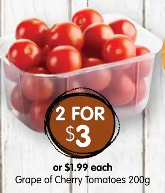 Spudshed Grape of Cherry Tomatoes 200g offer