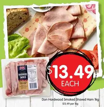 Spudshed Don Hardwood Smoked Shaved Ham 1kg offer