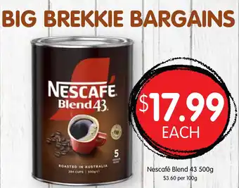 Spudshed Nescafé Blend 43 500g offer