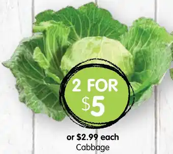 Spudshed Cabbage offer