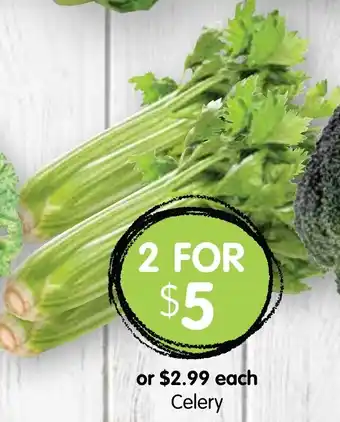 Spudshed Celery offer