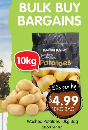 Spudshed Washed Potatoes 10kg Bag offer