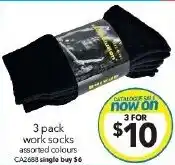 Cheap as Chips 3 pack work socks offer