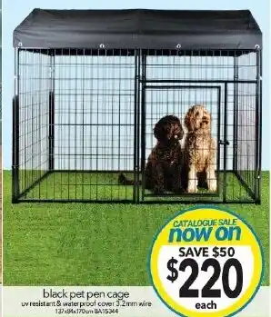 Cheap as Chips black pet pen cage offer