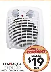 Cheap as Chips GERMANICA heater fan offer