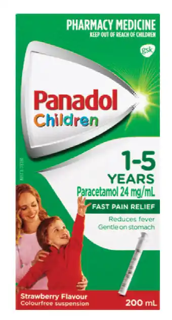 Panadol children 1-5 years strawberry 200ml