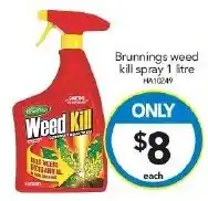 Cheap as Chips Brunnings weed kill spray 1 litre offer