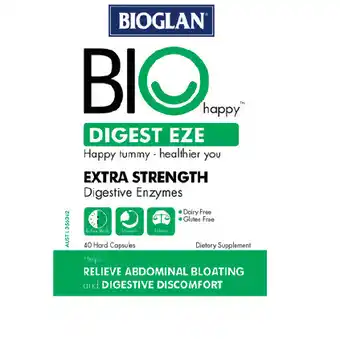ePharmacy Bioglan biohappy digest eze 40 capsules offer
