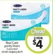 Cheap as Chips Real Care panty liners offer