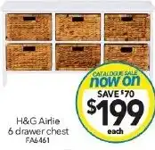 Cheap as Chips H&G Airlie 6 drawer chest offer