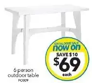 Cheap as Chips 6 person outdoor table offer