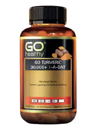 Go healthy turmeric 30,000+ 1-a-day 60 vegecapsules