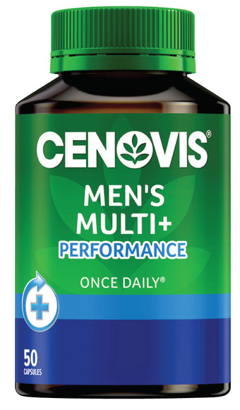 ePharmacy Cenovis once daily men’s multi + performance 50 capsules offer