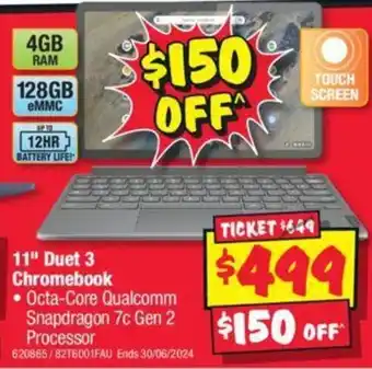 JB Hi-Fi 11" Duet 3 Chromebook offer